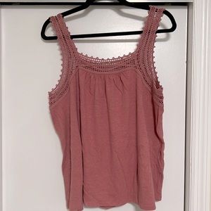 GAP Crochet Pink Tank - size L Tall